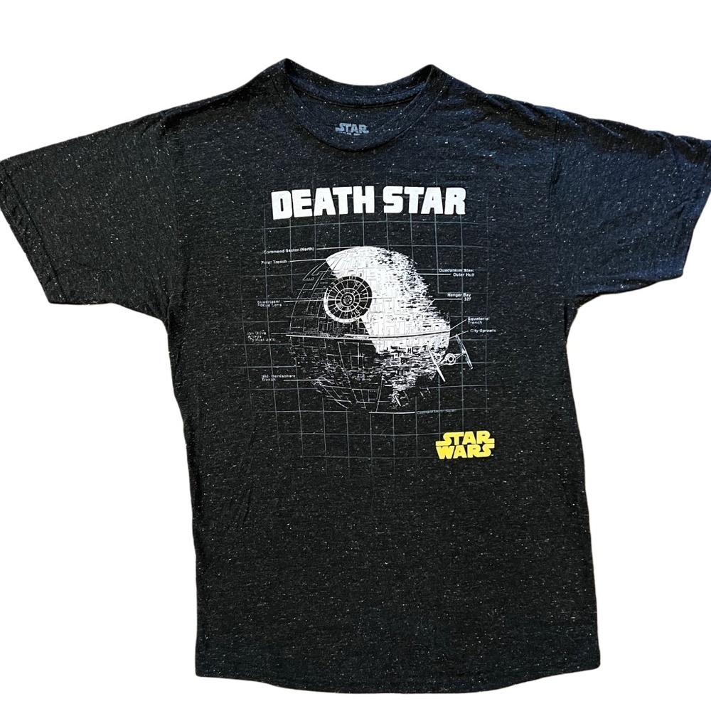 Star Wars Death Star Graphic T-Shirt | Crew Neck Short Sleeve Tee - Medium